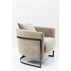 Šedé křeslo s černými detaily Kare Design La Vida