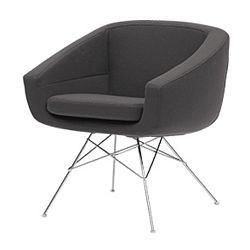 Šedé křeslo Softline Aiko Eco Cotton Grey White
