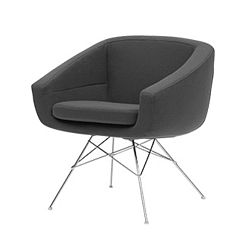 Šedé křeslo Softline Aiko Felt Melange Grey