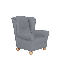 Šedé křeslo ušák Max Winzer Monarch Gray