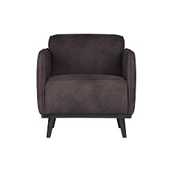 Šedé křeslo z eko kůže BePureHome Velvet