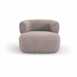Šedé křeslo z textilie bouclé Jenny – Micadoni Home
