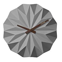 Šedé nástěnné hodiny PT LIVING Origami