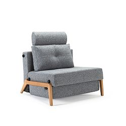 Šedé rozkládací křeslo Innovation Cubed