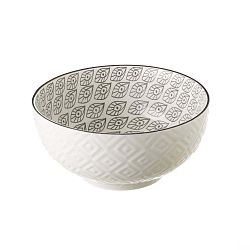 Šedo-bílá porcelánová miska Unimasa Mandy,ø 14,9 cm