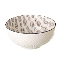 Šedo-bílá porcelánová miska Unimasa Pinna, ⌀ 14,9 cm