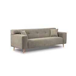 Šedobéžová třímístná pohovka Kooko Home Twist
