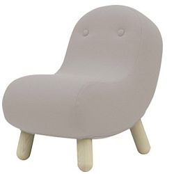 Šedobéžové křeslo Softline Bob Eco Cotton Sand