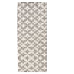 Šedý běhoun vhodný i na ven Karo, 80 x 200 cm