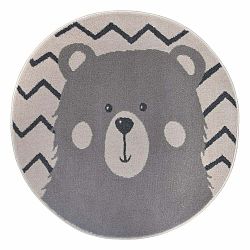 Šedý dětský koberec ø 100 cm Bear – Hanse Home