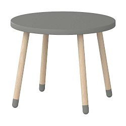 Šedý dětský stolek Flexa Dots, ø 60 cm