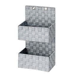 Šedý dvojitý koupelnový organizér Wenko Adria