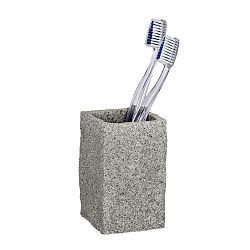 Šedý kelímek na zubní kartáčky Granite