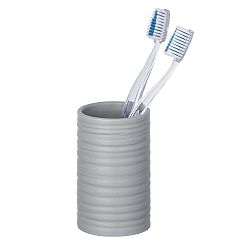 Šedý keramický kelímek na kartáčky Wenko Mila