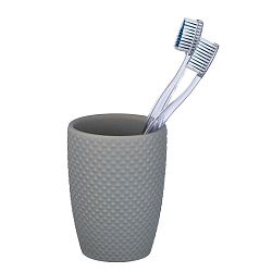 Šedý keramický kelímek na kartáčky Wenko Punto