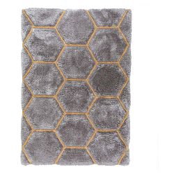 Šedý koberec Flair Rugs Honeycomb, 80 x 150 cm
