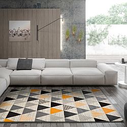 Šedý koberec Universal Leo Triangles, 160 x 230 cm