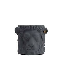 Šedý květináč Garden Glory Lion, výška 20 cm