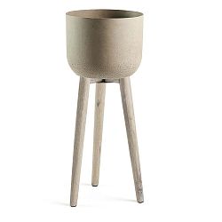 Šedý květináč La Forma Stahl, výška 86 cm