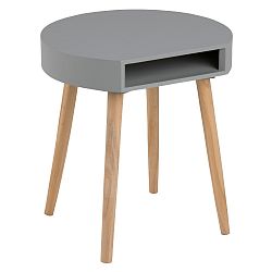 Šedý odkládací stolek s přihrádkou Actona Ela