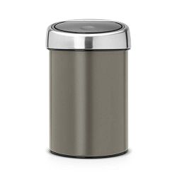 Šedý odpadkový koš Brabantia Touch Bin, 3 l