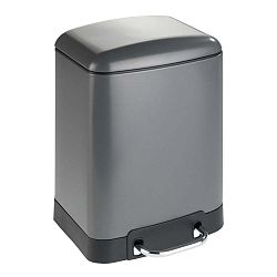 Šedý pedálový odpadkový koš Wenko Studio, 6 l