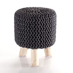 Šedý pletený puf Tomasucci Knit
