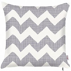 Šedý povlak na polštář Apolena Zigzag, 43 x 43 cm