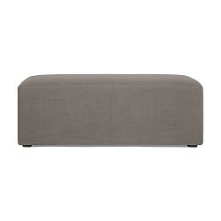 Šedý puf Vivonita Grace Linen, 122 x 46 cm