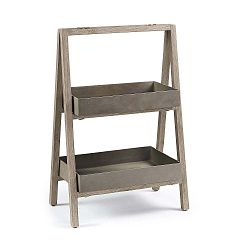 Šedý regál na květiny La Forma Stahl, šířka 67 cm