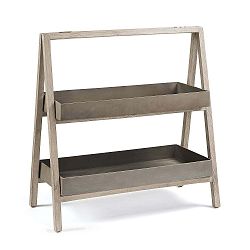Šedý regál na květiny La Forma Stahl, šířka 97 cm