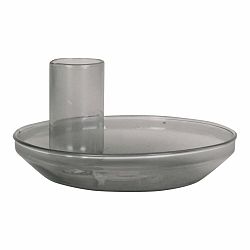 Šedý skleněný svícen PT LIVING Tub