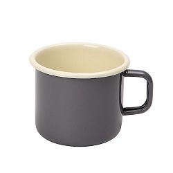 Šedý smaltovaný hrnek Dexam, 500 ml