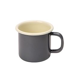 Šedý smaltovaný hrnek na espresso Dexam, 170 ml