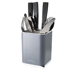 Šedý stojan na příbory Vialli Design Cutlery