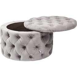 Šedý taburet Kare Design Desire