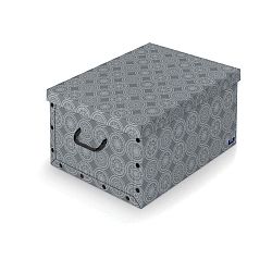 Šedý úložný box Domopak Ella, délka 50 cm