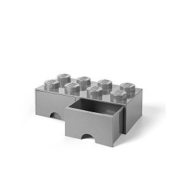 Šedý úložný box se dvěma šuplíky LEGO®