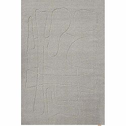 Šedý vlněný koberec 133x190 cm Morphic – Agnella