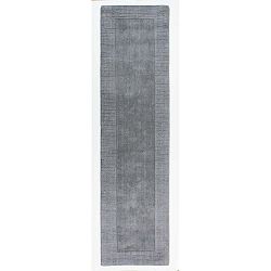 Šedý vlněný koberec Flair Rugs Siena, 60 x 230 cm