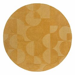 Šedý vlněný kulatý koberec ø 160 cm Gigi - Flair Rugs