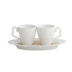 Set 2 hrnků s perforovaným podnosem Brandani Tete