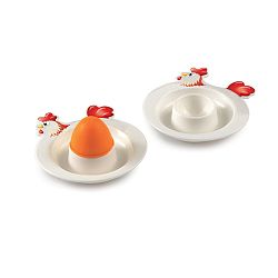 Set 2 kalíšků na vajíčka a slánky Snips Breakfast