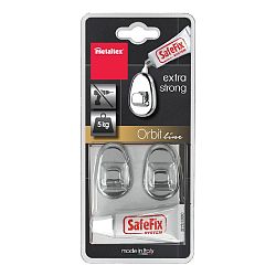 Set 2 ks háčků a lepidla Metaltex