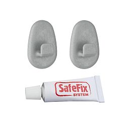 Set 2 ks háčků a lepidla Metaltex Grey