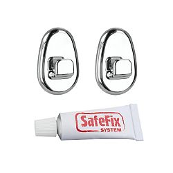 Set 2 ks háčků a lepidla Metaltex Silver