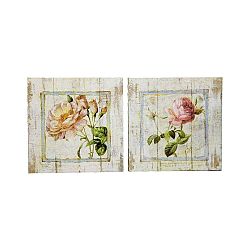 Set 2 obrazů Wooden Rose