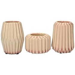 Set 3 váz Stoneware Pink