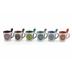 Set 6 hrnků se lžičkou Villa d'Este Cala, 90 ml
