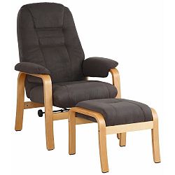 Set hnědého křesla a podnožky Støraa Micro